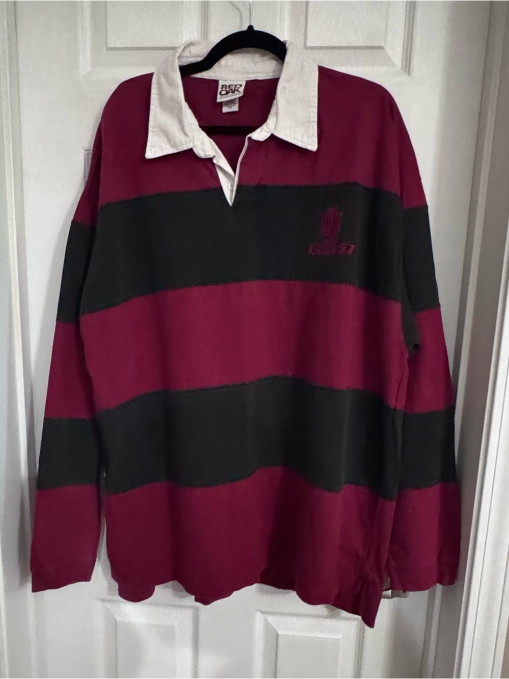 Vintage 90s Indiana Hoosiers Rugby Shirt Red Oak 2XL